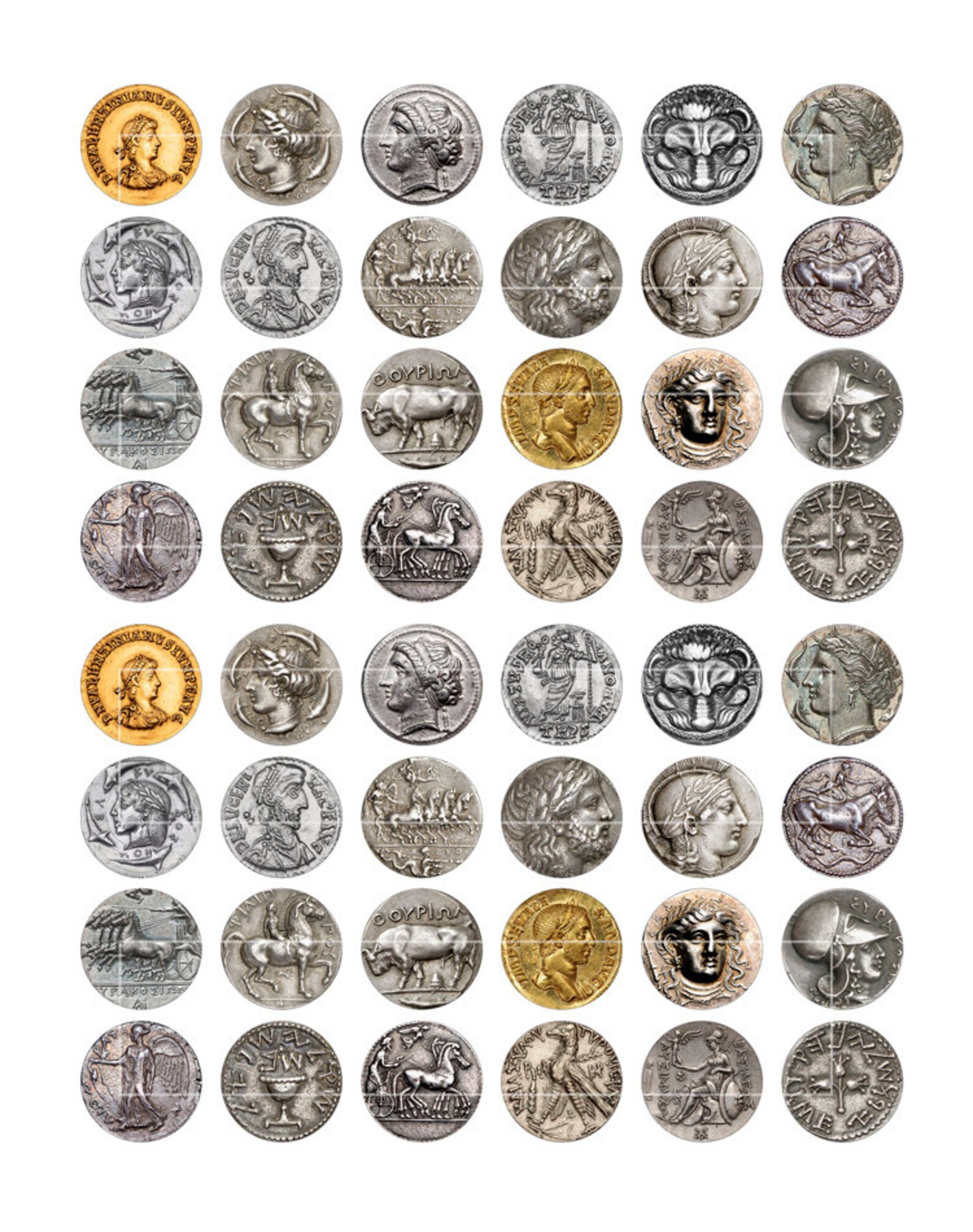 Antique Coins 1 Inch 25mm 40mm Circle Images for Bottle Caps Jewelry ...