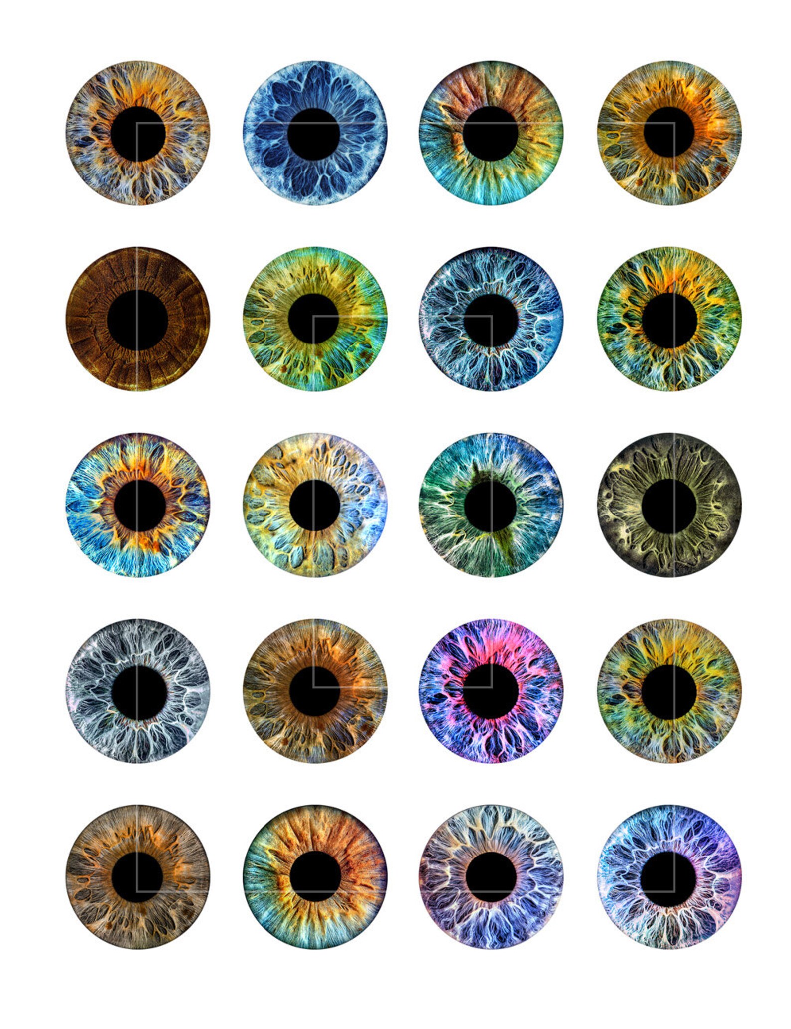Eyes Papper Printable Dolls Eyes 10mm 12mm 14mm 16mm 18mm Round Images Eye Pupils ...