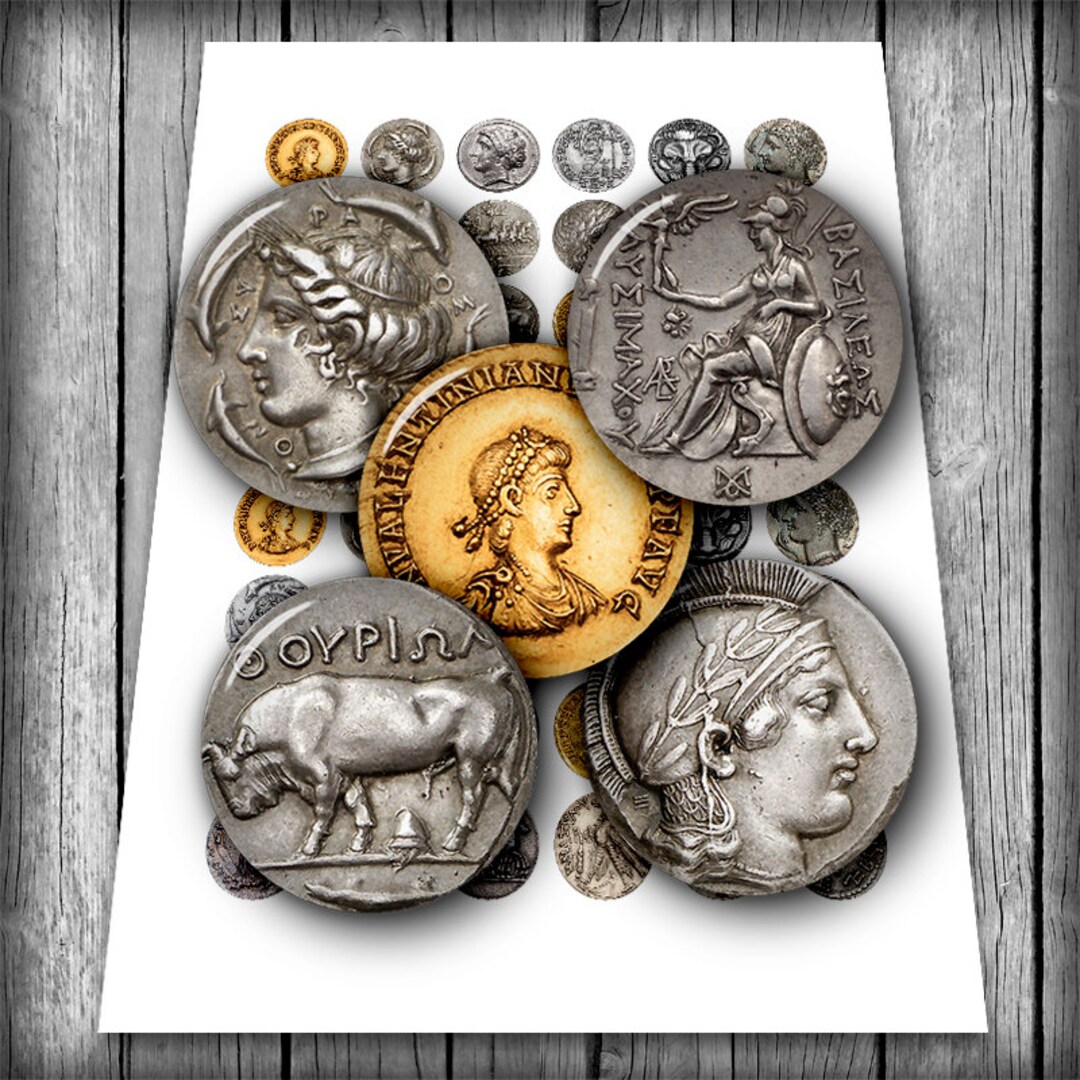 Antique Coins 1 Inch 25mm 40mm Circle Images for Bottle Caps Jewelry ...