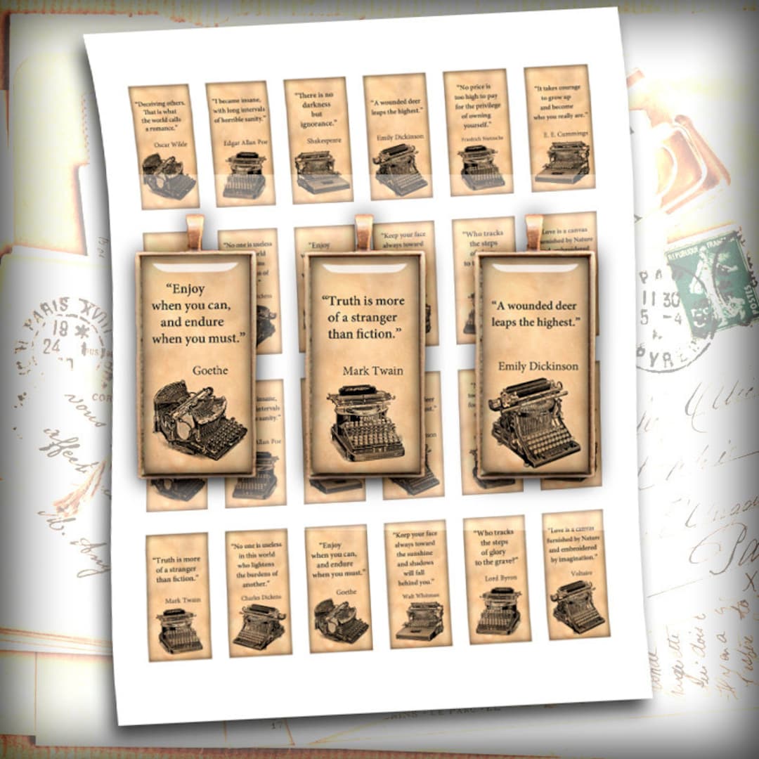 Literature Quotes - Domino Rectangular Images 1x2 Inch, 0.75x1.5 Inch ...