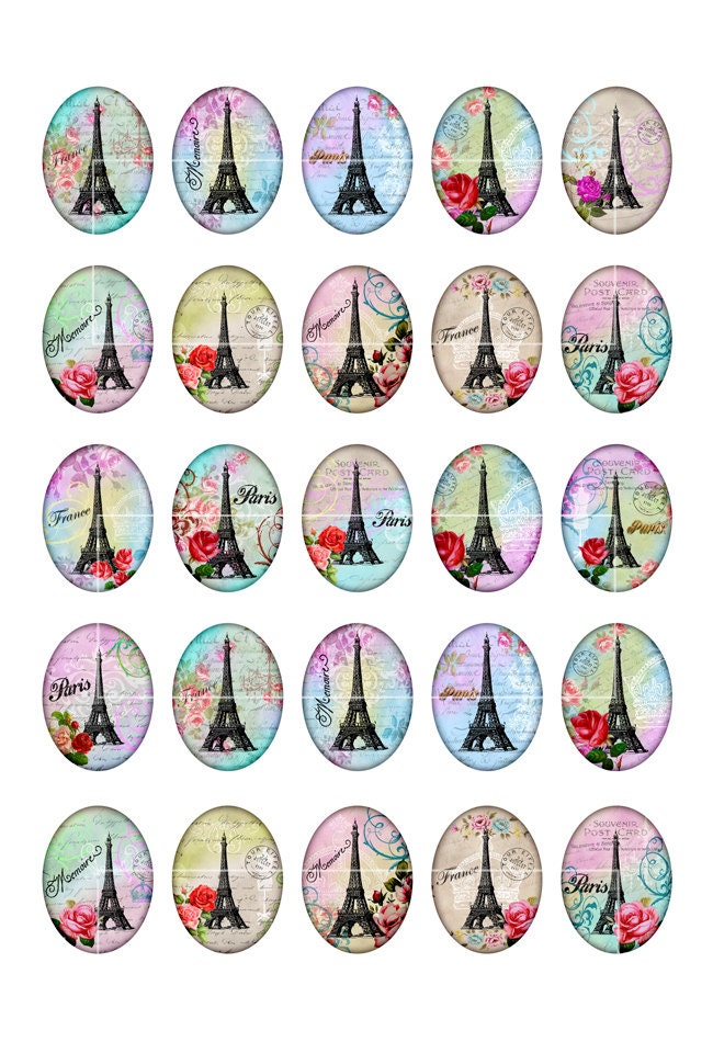 Paris Oval Images 30x40mm 22x30mm for Jewelry Making - Etsy