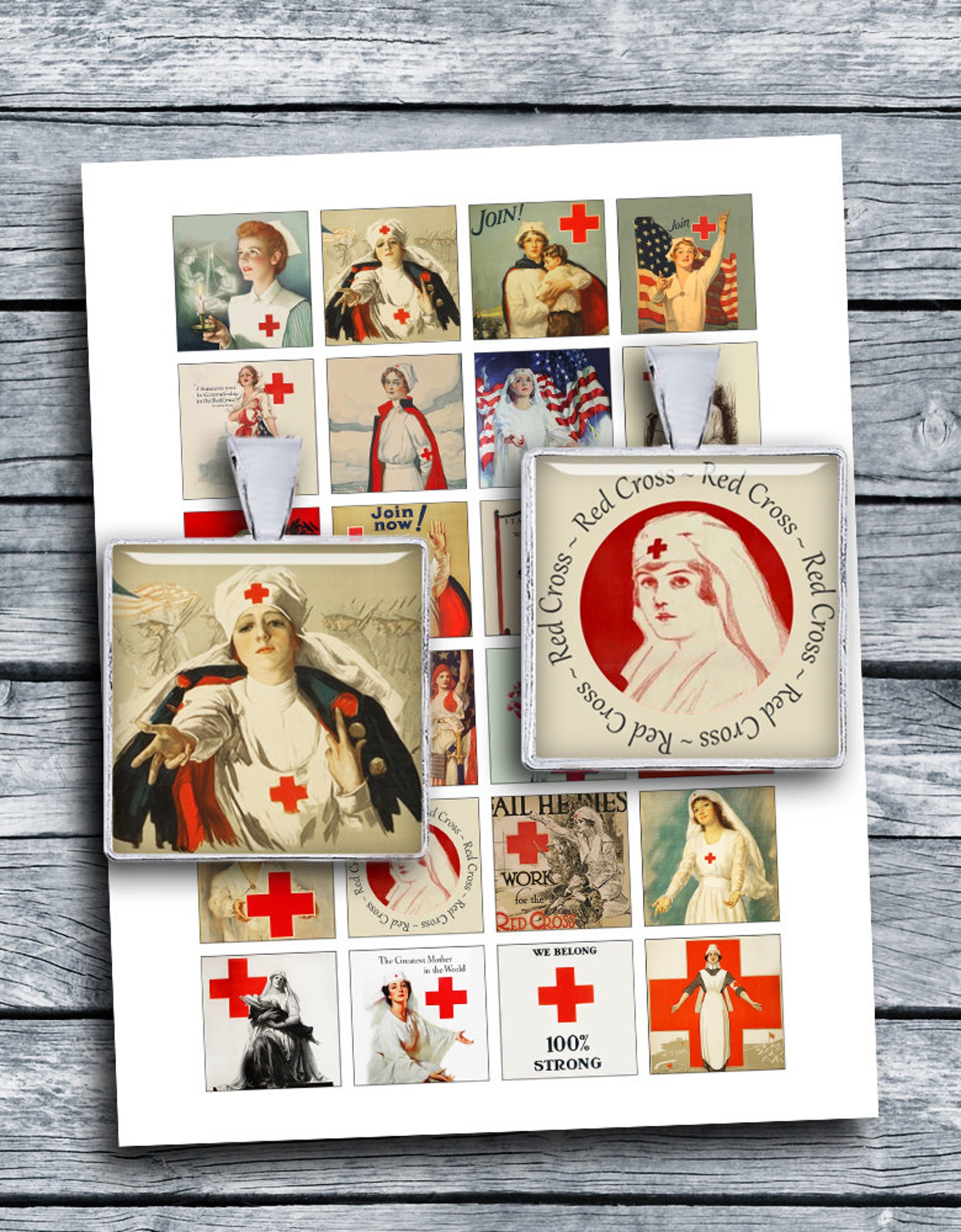 Vintage Nurses Posters WW1 1x1 1.5x1.5 Images for - Etsy