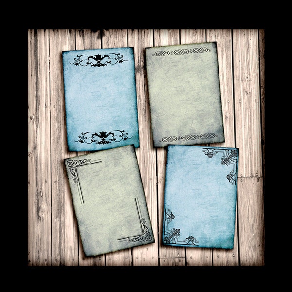 Jewelry Holders Gothic Victorian Frames 2.5x3.5 inch and 2.5x4 inch ATC cards, Gift Tags Printable Digital Images