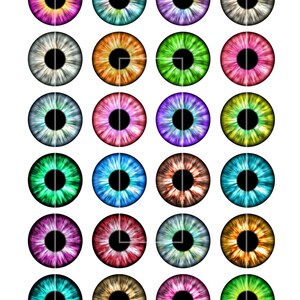 Printable Dolls Eyes From 8mm to 18mm Printable Round Images Iris Eyes ...