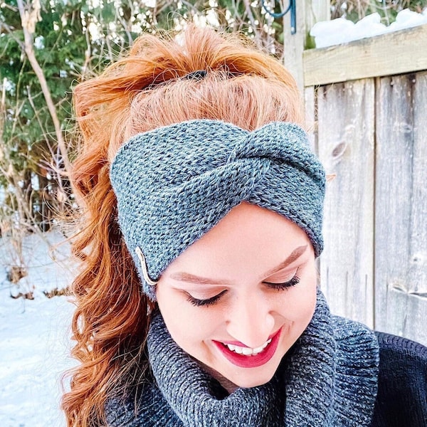 Knit Headband - Twist Headband - Womens Earwarmer - Turban headwrap - Gift for Her - READY TO SHIP - Warm Headband - Mothers Day