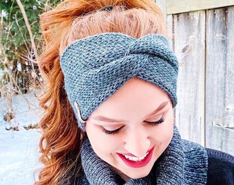 Knit Twist Headband Etsy