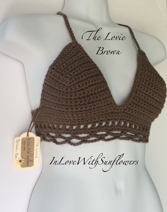 Items similar to Halter Crop top Halter Top Crochet Halter Top