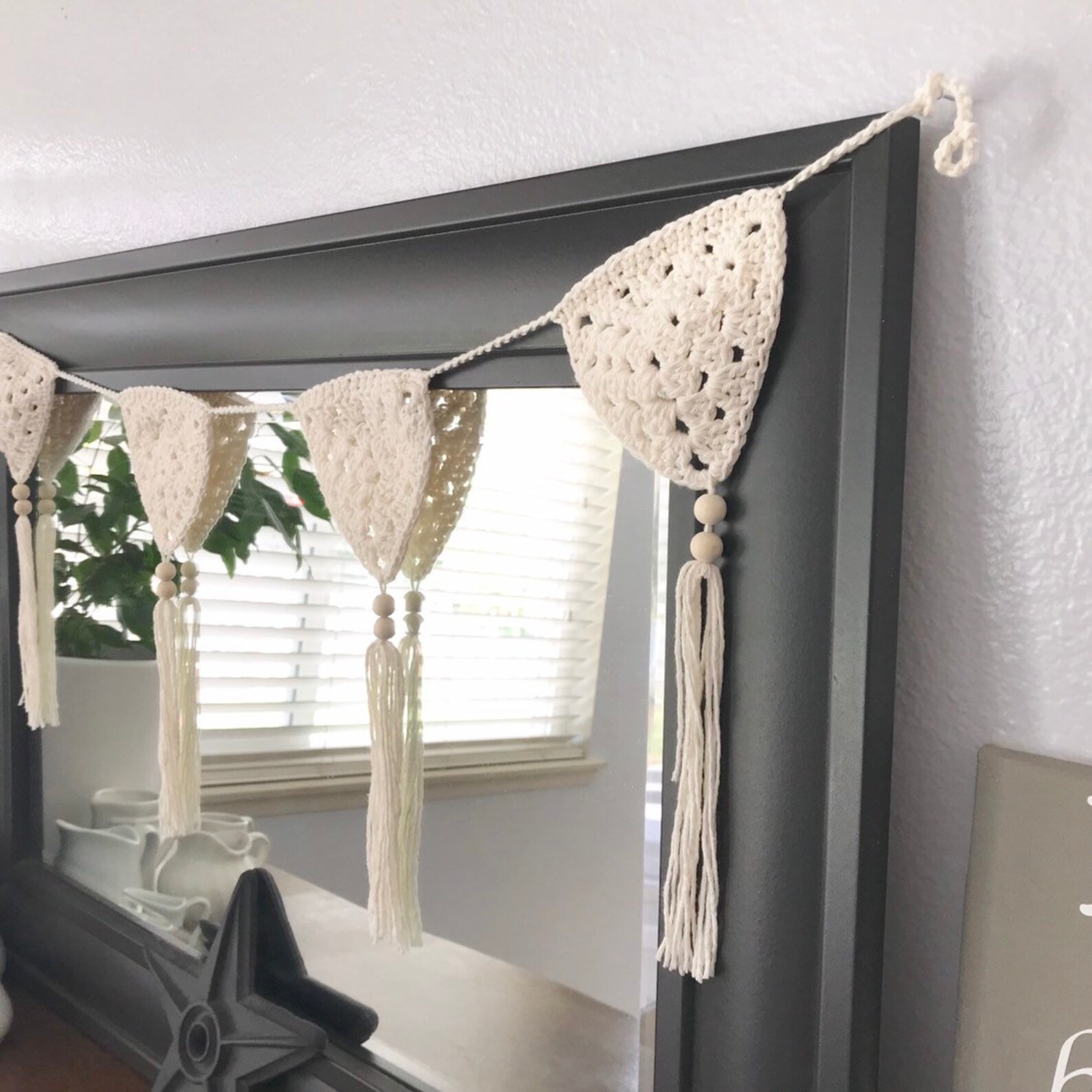 Bunting Garland Banner Crochet Triangle Tassel Garland Etsy