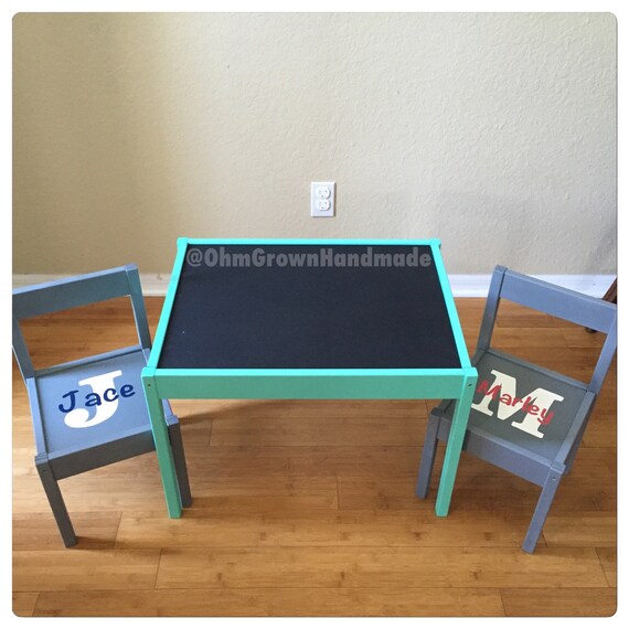 Personalized Hand Painted Childrens Table And Chairs Image 0