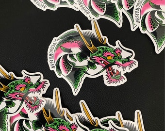 Trout dragon sticker by side show brian