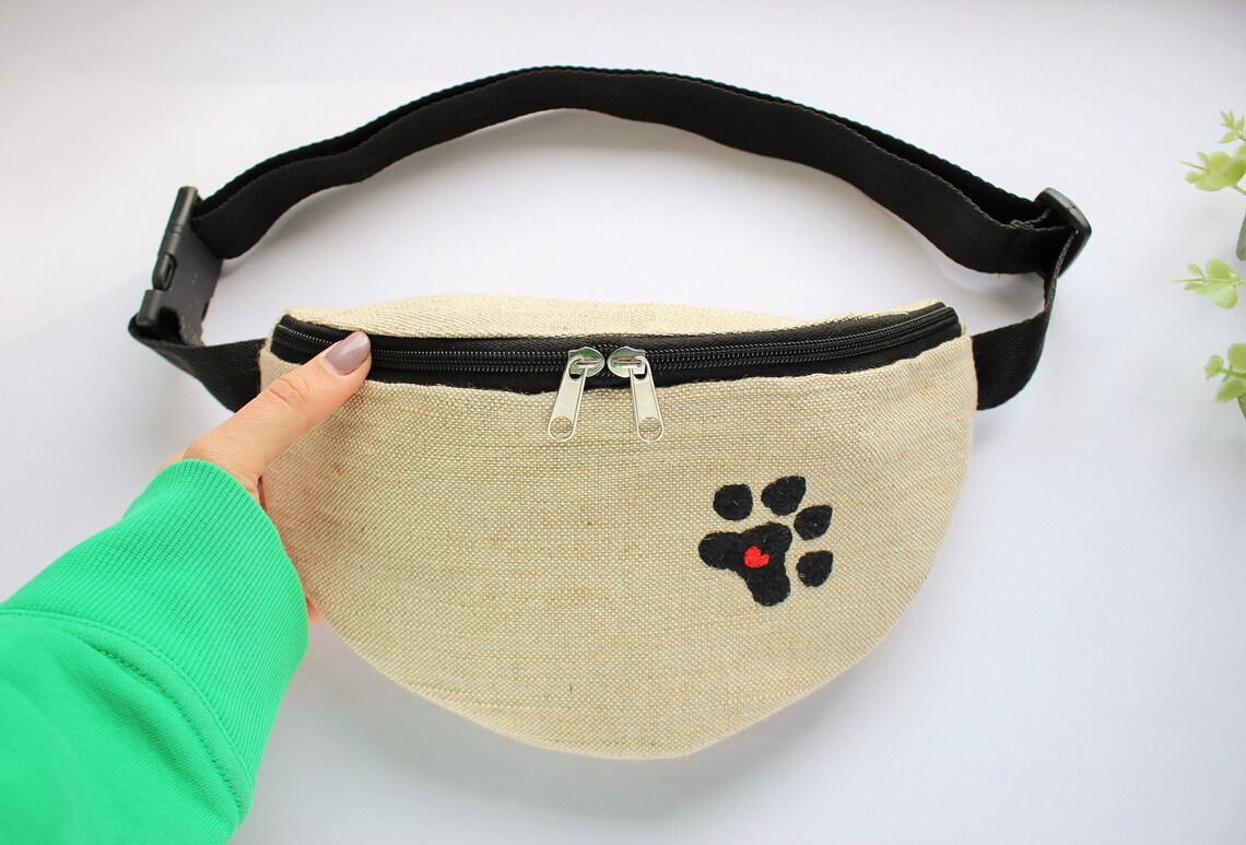 Dog walking bag Treat waist bag Unisex fanny pack Large hip Etsy