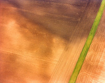 Aerial View of Cultivated Fields Giclee Print