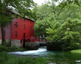 Alley Mill 12" x 18" Fine Art  Giclee Print on Textured Watercolor Paper or Photographic Paper