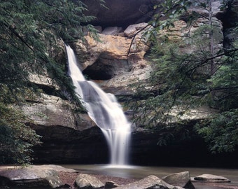 Cedar Falls, Hocking Hills Ohio; Giclee Print originated on 4 x 5 Sheet Film