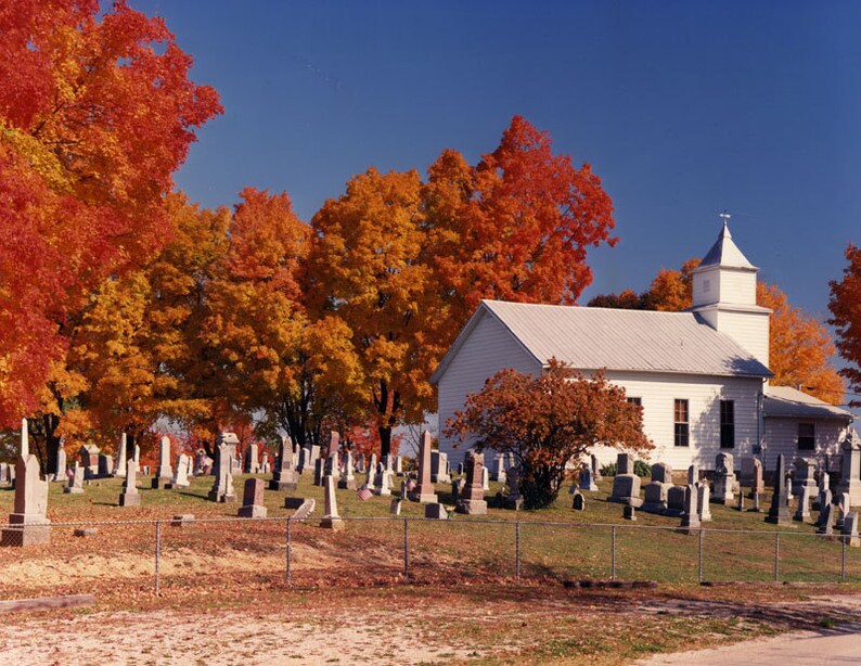 Locust Grove Church in Vinton County Ohio in Full Fall Foliage Etsy