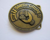 Retro Smith Gruner Belt Buckle Vintage Accessory