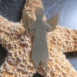 Angel Pin Silver Tone and Gold tone Vintage Patina