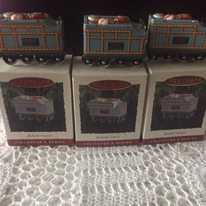 Hallmark Keepsake Ornaments Trio of Yuletide Central Ornaments Collectors Series Christmas Holiday Collectibles