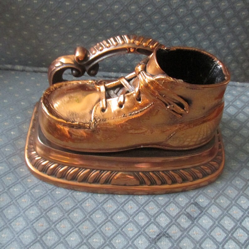 Vintage Bronzed Baby Shoes Bookends Etsy
