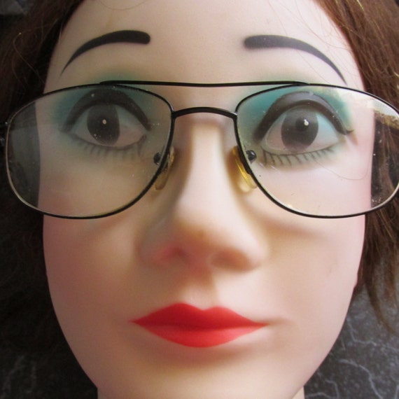 1980's Black Wire Frame Eyewear Eyeglasses - image 1