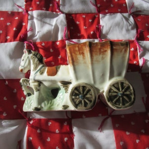 Horse and Cart Occupied Japan Figurine Vintage Collectible