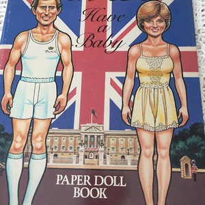 Chuck & Di Have a Baby Paperdolls Paper Doll Book Uncut 1982