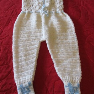 Vintage Handmade Crocheted Baby One Piece Romper Retro Baby Clothing
