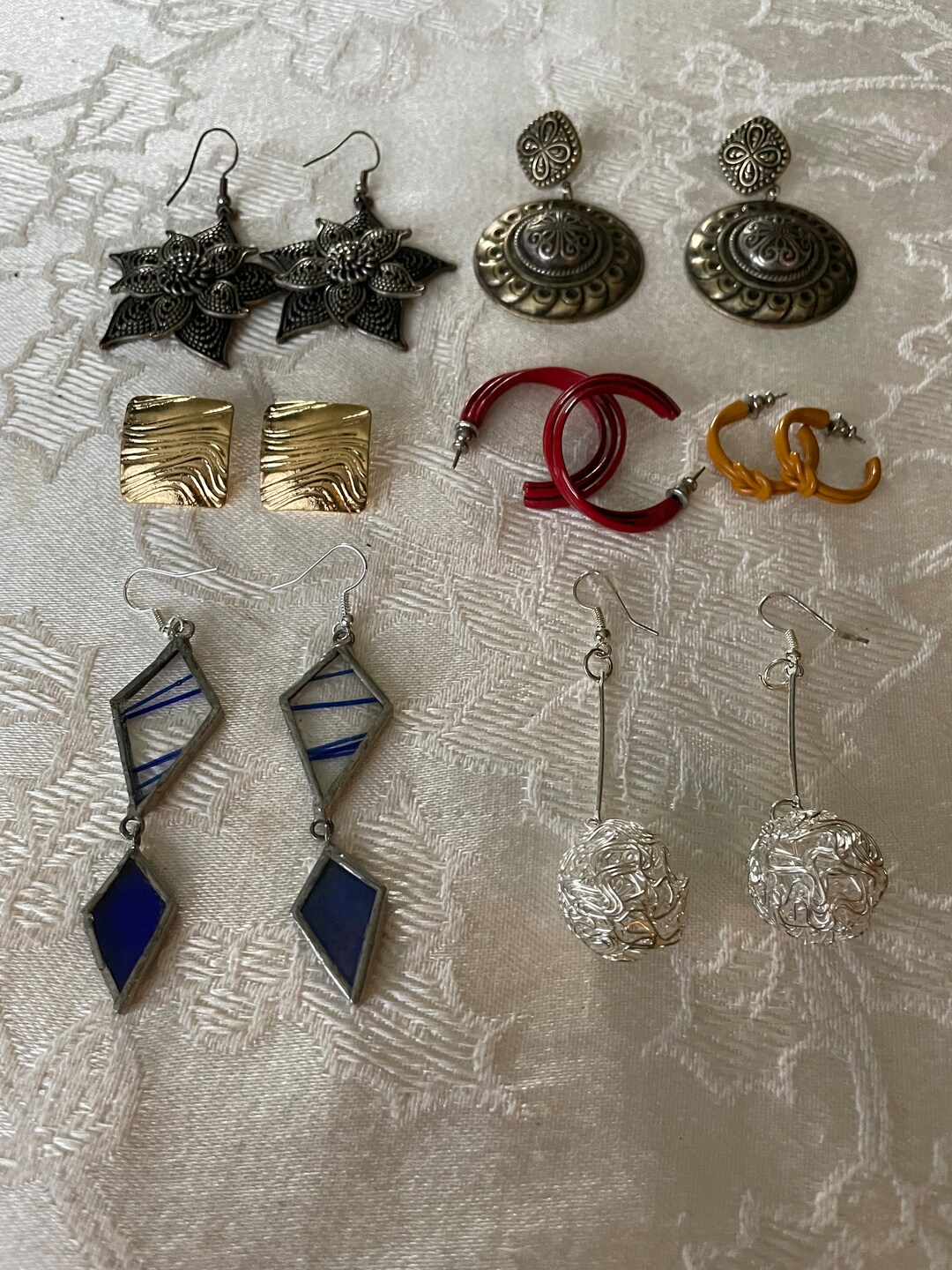 Bundle Lot of Seven Retro Pierced Earrings Fashion Jewelry - Etsy