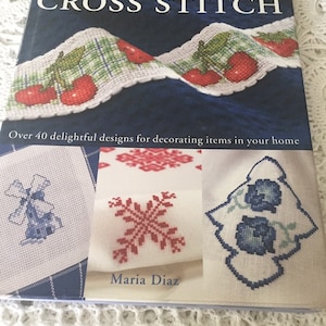 Decorative Cross Stitch Hardback Book With Over 40 Designs