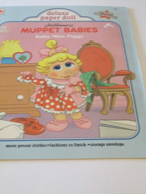 Jim Henson S Muppet Babies Baby Miss Piggy Uncut Paper Etsy