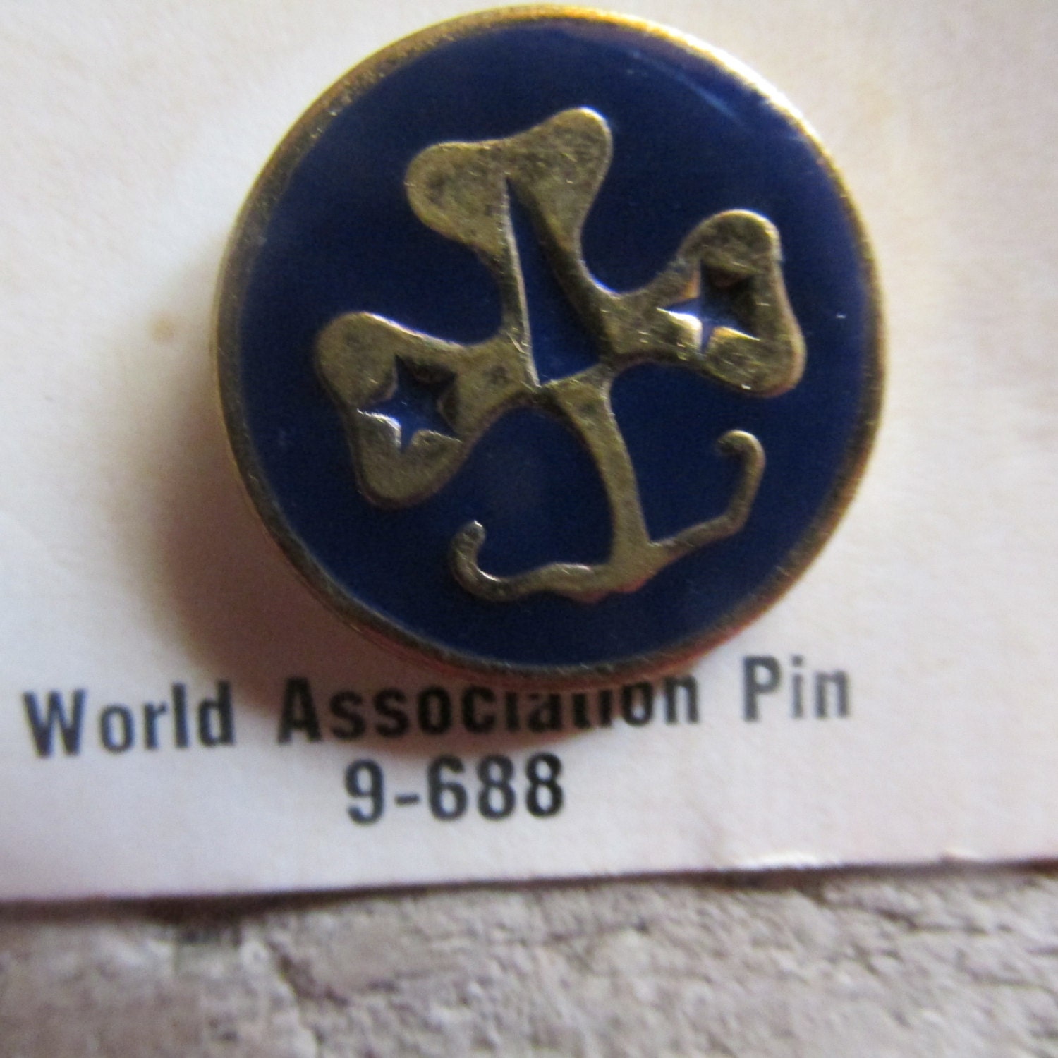 Vintage on Original Card Girl Scouts World Association Pin Etsy