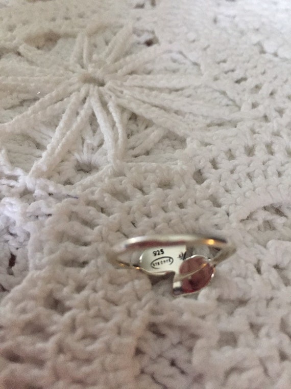 Leaf Pattern 925 Ring Size Six On Ring Sizer Fash… - image 4