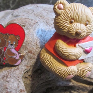 Valentine Teddy Bear Pins Sweetheart Pins Valentine&#39;s Day