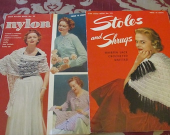 Star Vintage Knitting and Crochet Books 1950's Pattern Books