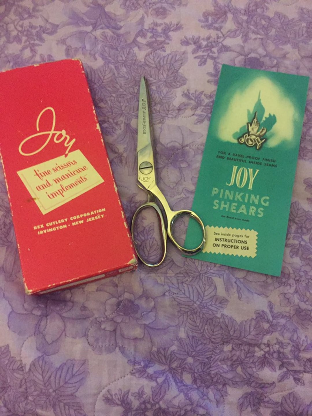 Vintage Joy Pinking Shears Scissors Rex Cutlery Corporation Etsy