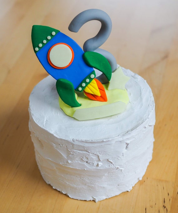 Fusee De Gateau Anniversaire Lespace Glow In The Dark Etsy