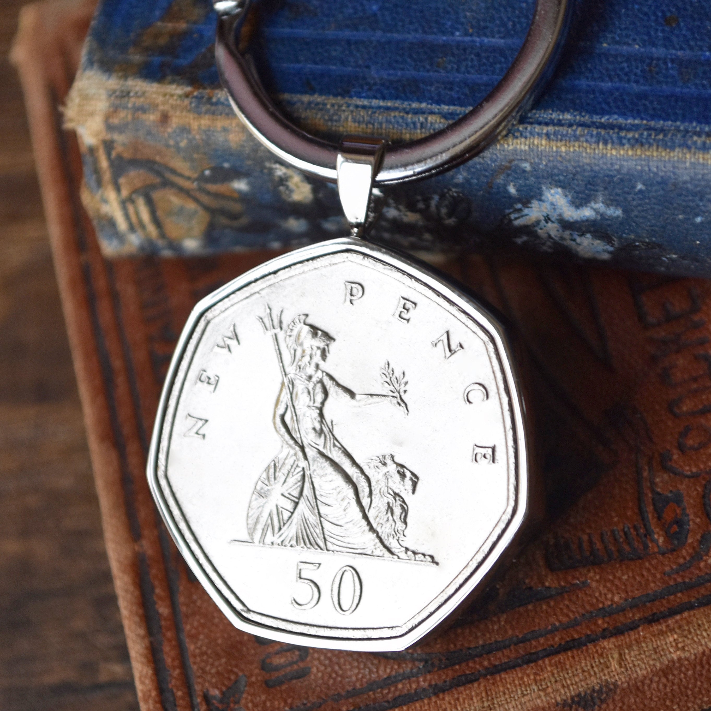 Australian Genuine Penny Coin Keyring 50 Designs & Years Keychain Gift Money 