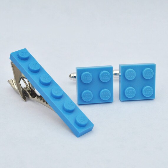 LEGO RARE GOLD 4 X 4 BRICK MENS CUFFLINKS WEDDING ANNIVERSARY VELVET BAG