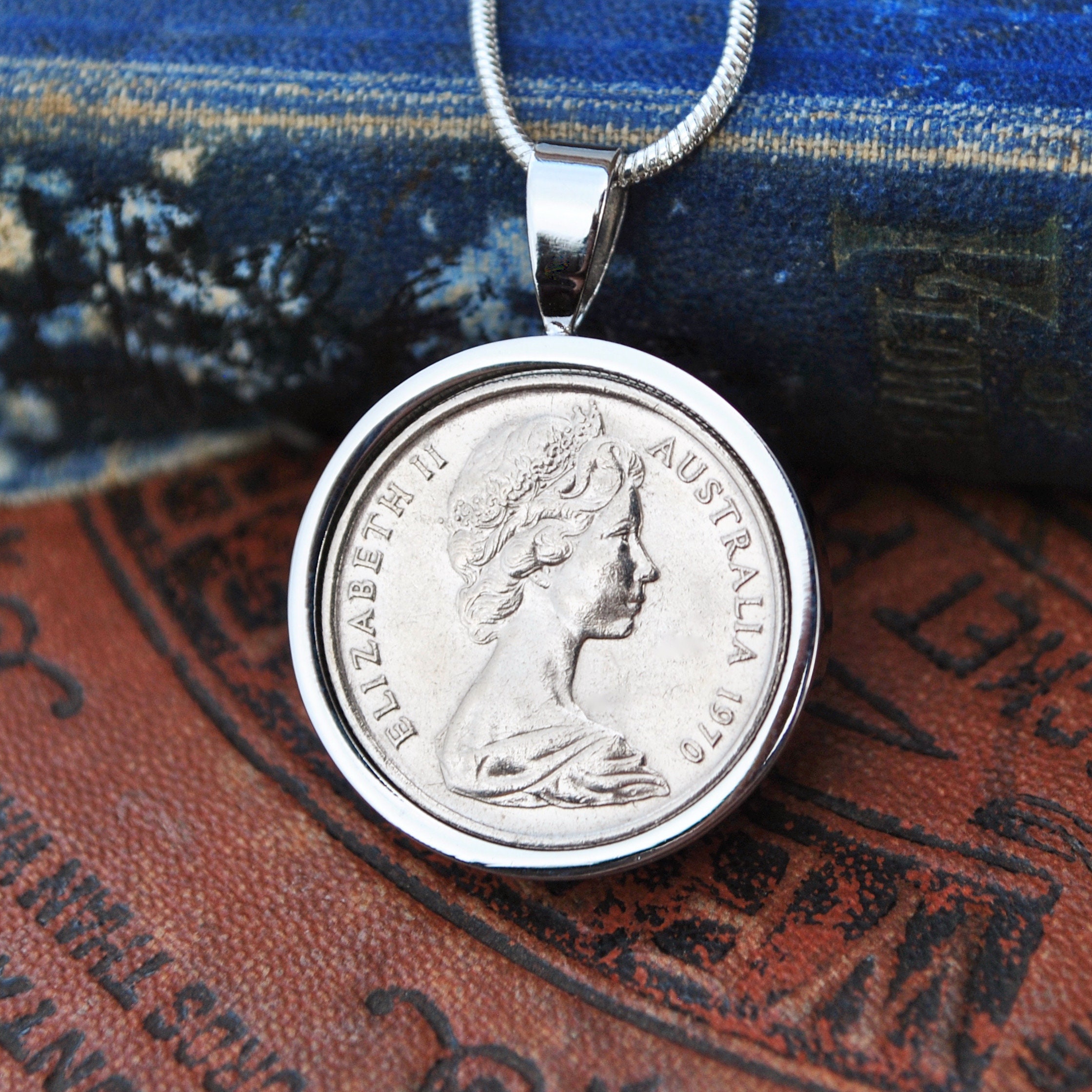 1970, 50th Birthday Gift Her, Necklace, Australian Coin