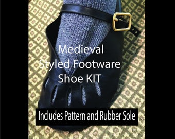 German Turnshoe Kit for men and women (pattern, soles and Instructions only) You sew the shoes with your leather