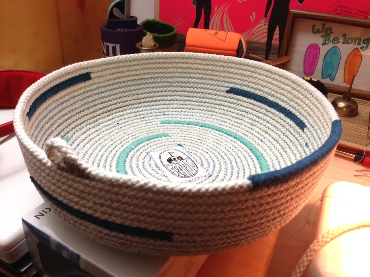 Large Cotton Cord Basket Made to Order Etsy