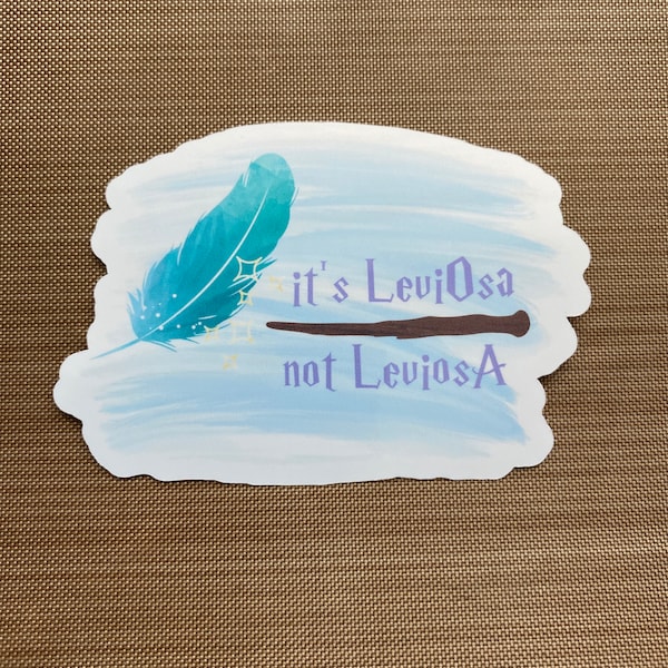 Leviosa/Leviosa, Wizarding World, printable vinyl sticker, water resistant