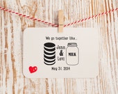 Cookies and Milk Stamp for Wedding Favors Style No. 35W