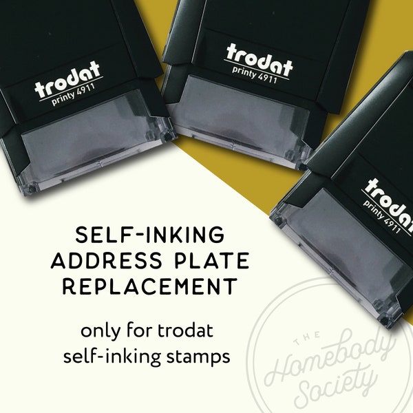 Trodat Replacement Address Plate for Self-Inking Stamps - RUBBER INSERT ONLY