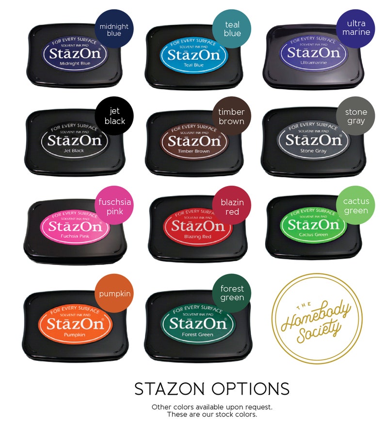 Stazon Ink Pad Permanent Ink Pad Many Ink Color Options Etsy UK