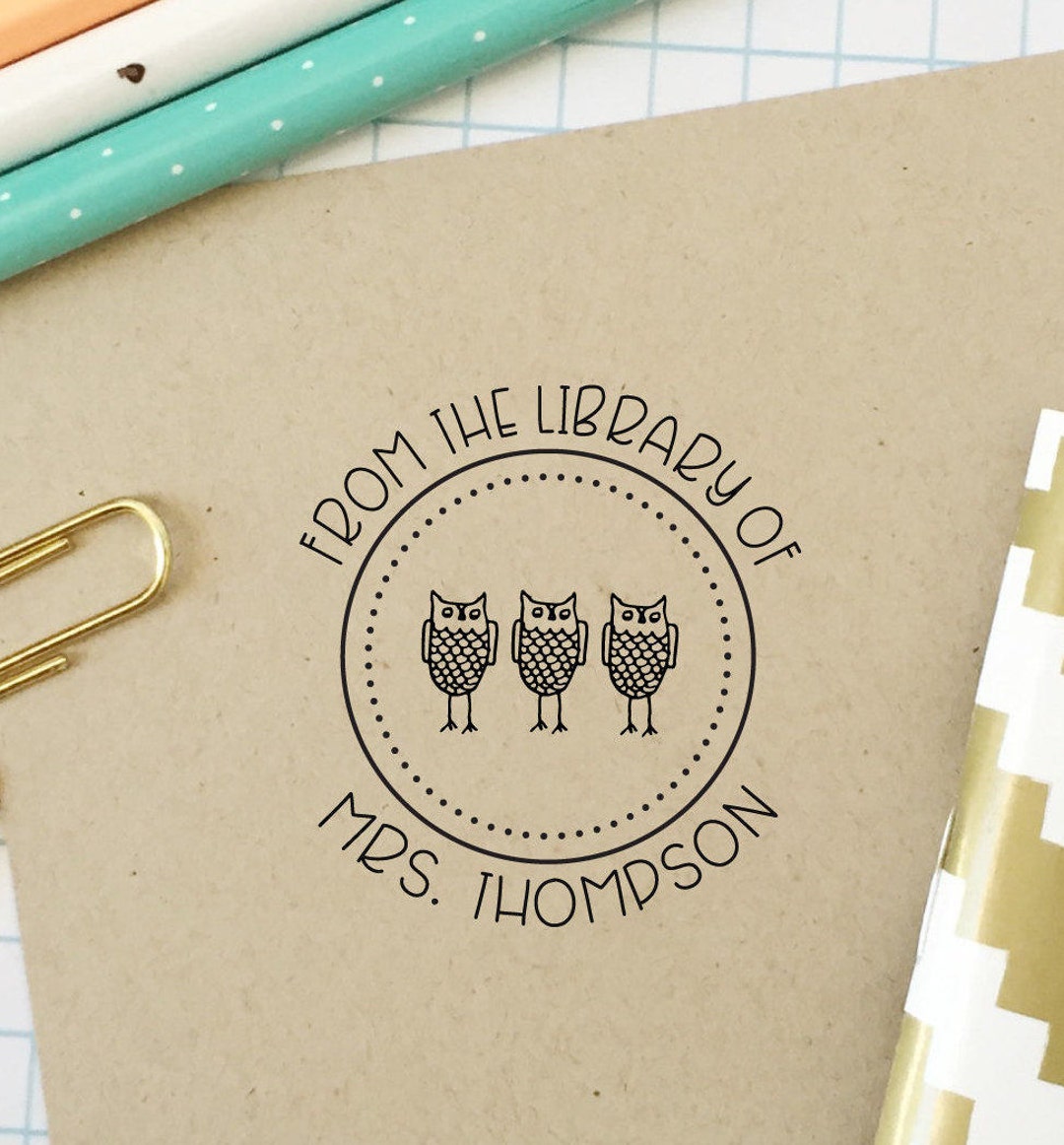 Library Book Stamp, Teacher Stamp, From the Library Of, Classroom
