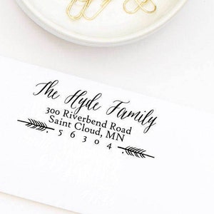 Custom  Address Stamp, Return Address Stamp, Self-Inking Address Stamp, Wedding Stamp, Calligraphy Address Stamp, Stamp Style No. 42