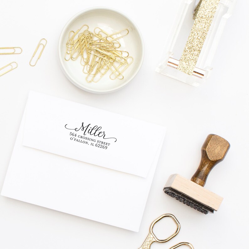 Personalized Address Stamp 128 Return Address Stamp Custom Address Stamp Self-Inking Address Stamp Wedding Stamp Stamp Style No