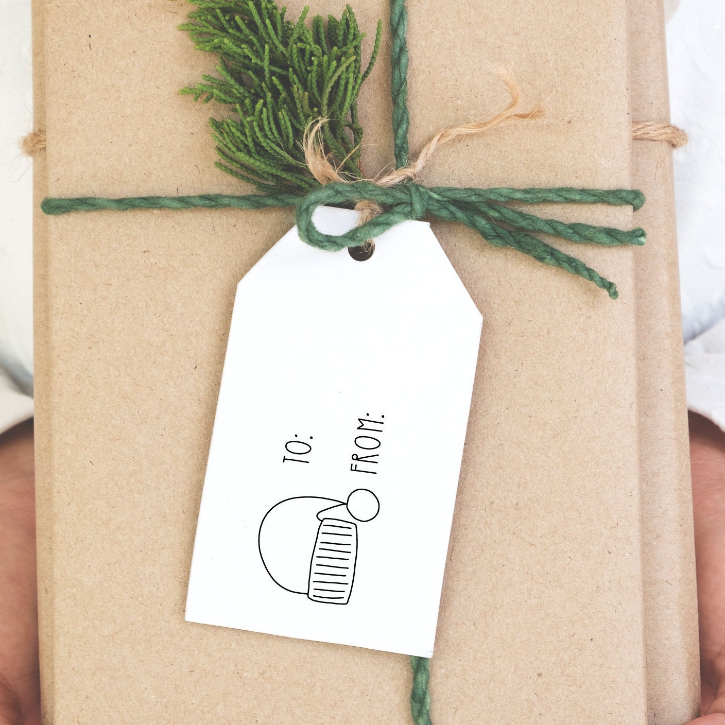 To From Gift Tag Stamp Holiday Gift Wrap Christmas Gift Tag Etsy