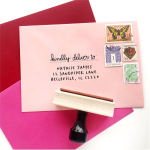 Kindly Deliver To Mail Stamp, Snail Mail Stamp, Valentines Stamp, Love Stamp, Card Making Stamp, Happy Mail Stamp